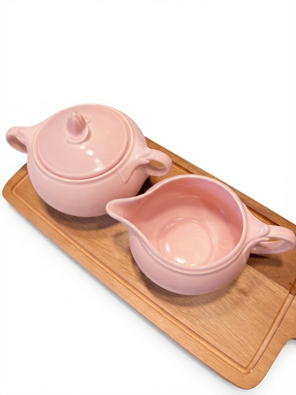TS&T Lu-Ray Pastels Creamer Pitcher & Sugar Bowl w/ Lid Taylor Smith & Taylor